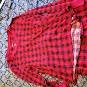 Red and black soft pajama set medium